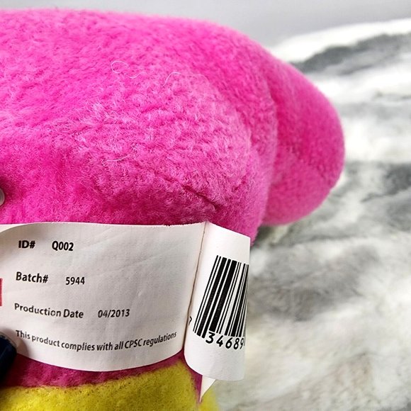 Kellytoy Pink Blue Yellow Colorblock Donkey Stuffed Animal Plush Toy- 2013 - 11" - Picture 7 of 8